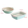 1Pc Double Drain Basket Bowl Rice Washing Kitchen Vegetable Drain Set Fruit Basket view 2