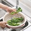 1Pc Double Drain Basket Bowl Rice Washing Kitchen Vegetable Drain Set Fruit Basket view 3