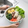 1Pc Double Drain Basket Bowl Rice Washing Kitchen Vegetable Drain Set Fruit Basket view 4