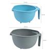 1Pc Drain Basket Plastic Double Layered Drain Basin Detachable Fruits Washing Basin Plastic view 2