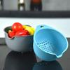 1Pc Drain Basket Plastic Double Layered Drain Basin Detachable Fruits Washing Basin Plastic view 3
