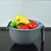 1Pc Drain Basket Plastic Double Layered Drain Basin Detachable Fruits Washing Basin Plastic view 4