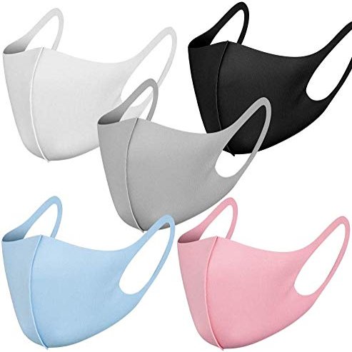 True Face Mask Washable Reusable Breathable Fabric Mask 5 Pcs Assorted Colour Pack