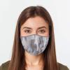 Triple Layer ERGO Curved Face Masks - Washable and Reusable Cloth Covering - Soft Cotton Inner Comfort - Grey Camouflage - Medium/Small Size view 4