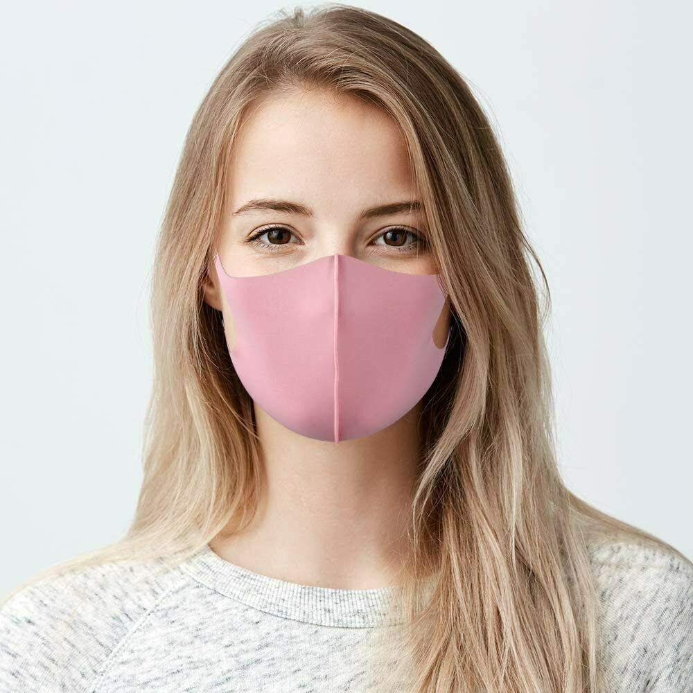 True Face Mask Washable Reusable Breathable Fabric Mask 10 Pcs Pink Colour Pack