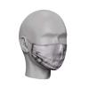 Triple Layer Flat Face Masks - Washable and Reusable Cloth Covering - Soft Cotton Inner Comfort - Grey Camouflage - Medium Size view 1
