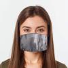 Triple Layer Flat Face Masks - Washable and Reusable Cloth Covering - Soft Cotton Inner Comfort - Grey Camouflage - Medium Size view 4