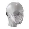 Triple Layer ERGO Curved Face Masks - Washable and Reusable Cloth Covering - Soft Cotton Inner Comfort - Diamond White/Grey - Medium/Small Size view 1