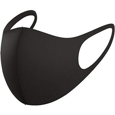 Boolavard Face Bandana Dustproof Facial UV Protective Multiple Layers Cover Reusable Washable for Women Men (6pc Black)