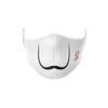 Reusable Face Mask Moustache White with Triple Layer view 1