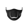 Face Mask Moustache Black reusable and washable with three layers view 1