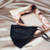 90210 Silk Mask in Black by KARIZMA 19 Momme 100% Mulberry Silk 6A Grade Fabric Face Mask with 2 Filters view 2