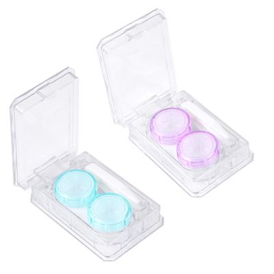 Milisten 2pcs Lens Case Portable Lens Storage Box Container Holder for Daily Contact Storage
