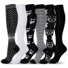LEOSTEP 6 Pairs Compression Socks for Men & Women, Everyday Support for Travel, Work & Active Lifestyle, Comfortable Breathable Stockings Hiking Travel & Flight Socks view 1