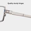 CAOXN Mens Pure Titanium Reading Glasses, Ultra Light Full Frame Anti Blue Light Classic Presbyopia Hyperopia Eyeglasses with Diopters,+2.00 view 4