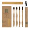 BAMBOO VALLEY Organic Bamboo Toothbrush 4 Pack | Dental Floss and Travel Case Gift Included | Natural Eco Friendly Toothbrushes | Vegan | Dental Gift Box | Plastic Free view 1