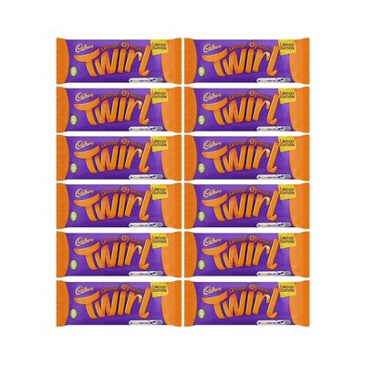 12x Cadbury Twirl Orange New Limited Edition Rare to find 43 g Each cadbury's Fastest Selling Chocolate in 2019 Sold by shanza ltd