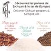 Khla - Mekong Trio Gift Set - Sichuan Peppercorns & Kampot Sea Salt Flakes - Green Red Szechuan Timut Pepper - Fleur de Sel - Cooking Kitchen Spices Gifts - Origin China & Cambodia view 3