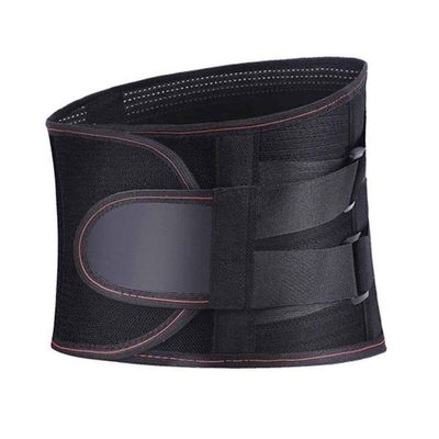ZFF Lower Back Support Brace Breathable Lumbar Support Belt, Double Compression Adjustment Pain Relief For Men Women Herniated Discs (Color : Black, Size : L)