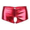 KHDFYER Lingerie for Sex Clubwear Women S Lingerie Wetlook Faux Leather Crotchless Sexy Panties Bikini Underwear Underpants-Red_L view 1