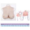 Silicone Fake Breasts with Back Hollow Design and High Neck Lifelike Prosthesis Boobs for Crossdresser Drag Queen Transgender Transvestite Female Disguise H Cup (2-Ivory White) view 4