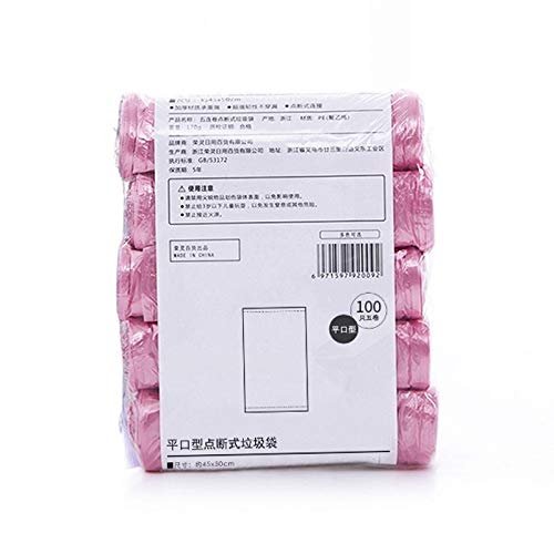 Home Garbage Bags Trash Garbage Bag 2 Pieces Of Garbage Bags Kitchen And Bathroom Household Flat-mouth Breakpoint Plastic Garbage Bags (Color : Pink)