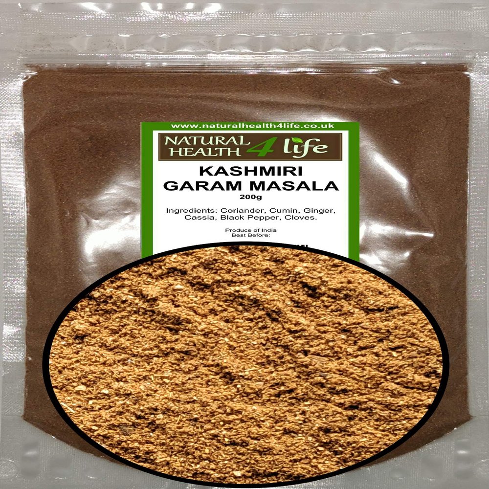 Natural Health 4 Life Dried Spices Ground Kashmiri Garam Masala Seasoning 200 g in Bag (1 Bag)