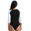 KHDFYER Sexy Lingerie for Sex Women Long Sleeves Press One Piece Romper Jumpsuit Bodysuit Cosplay Costumes-Black_XXL view 2