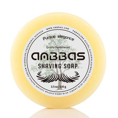 Anbbas Quality Sandalwood Sandalwood Essential Oil Shaving Soap Refill 3.5OZ for Traditional Wet Shave