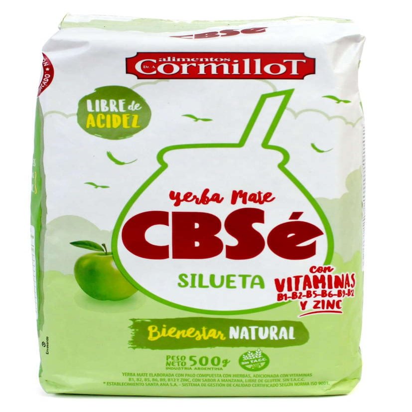 CBS- Yerba Mate- Dr. Cormillot Silhouette - Made with pennyroyal, rosehip, mint, lemon verbena and Boldo - 100% Argentine product - 500 g