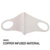 Basic Sense Copper Infused Washable Reusable plain Face Coverings Masks Made in South Korea (Off-White) view 3