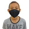 LOFBAZ Cloth Face Coverings Cotton Fabric with Filter Pocket Washable Reusable (Black - Pack of 3, Big Kid 9 to 13 Years) view 1