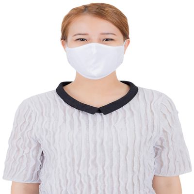 LOFBAZ Cloth Face Coverings Cotton Fabric with Filter Pocket Washable Reusable (White - Pack of 3, Adult M)