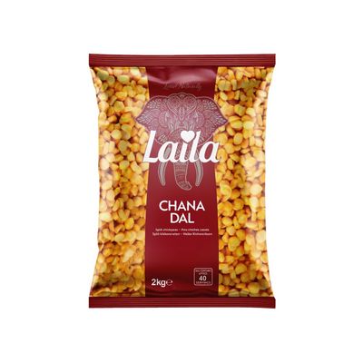 Laila Chana Dal 2Kg, Premium Split Chick Peas, Deliciously Nutty Chickpeas (Split), Protein-Rich Split Chickpeas