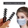 10pcs Face Cover Extenders Flexible Adjustable Band Hook Mask Holder Straps Soft Rubber for Ear Protection (Black) view 2