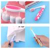4 Foldable Travel toothbrushes, a Portable Soft Toothbrush with a Soft Bristle Brush, can be Used for Sensitive Gums When Traveling, Four Colors (Yellow, Blue, Green, Pink) view 3