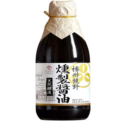 YAMASAN KYOTO UJI Soy Sauce -Smoked Neoteric- 500 Days Aged, Japanese Artisanal Handmade, Naturally Brewed, No Additives, Non-GMO, Made in Japan(360ml)