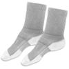 Antibacterial Silver Sport Crew Socks Sneaker Socks Sports Socks Unisex for Diabetes Patients and Problem Feet (Size L = EU 42-45, Grey/White) view 1