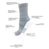 Antibacterial Silver Sport Crew Socks Sneaker Socks Sports Socks Unisex for Diabetes Patients and Problem Feet (Size L = EU 42-45, Grey/White) view 2