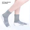Antibacterial Silver Sport Crew Socks Sneaker Socks Sports Socks Unisex for Diabetes Patients and Problem Feet (Size L = EU 42-45, Grey/White) view 3