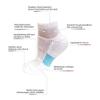 Antibacterial Silver Sneaker Socks Sports Socks Short Socks Unisex for Diabetes Patients and Problem Feet (Size L = EU 42-45, White) view 2