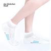 Antibacterial Silver Sneaker Socks Sports Socks Short Socks Unisex for Diabetes Patients and Problem Feet (Size L = EU 42-45, White) view 3