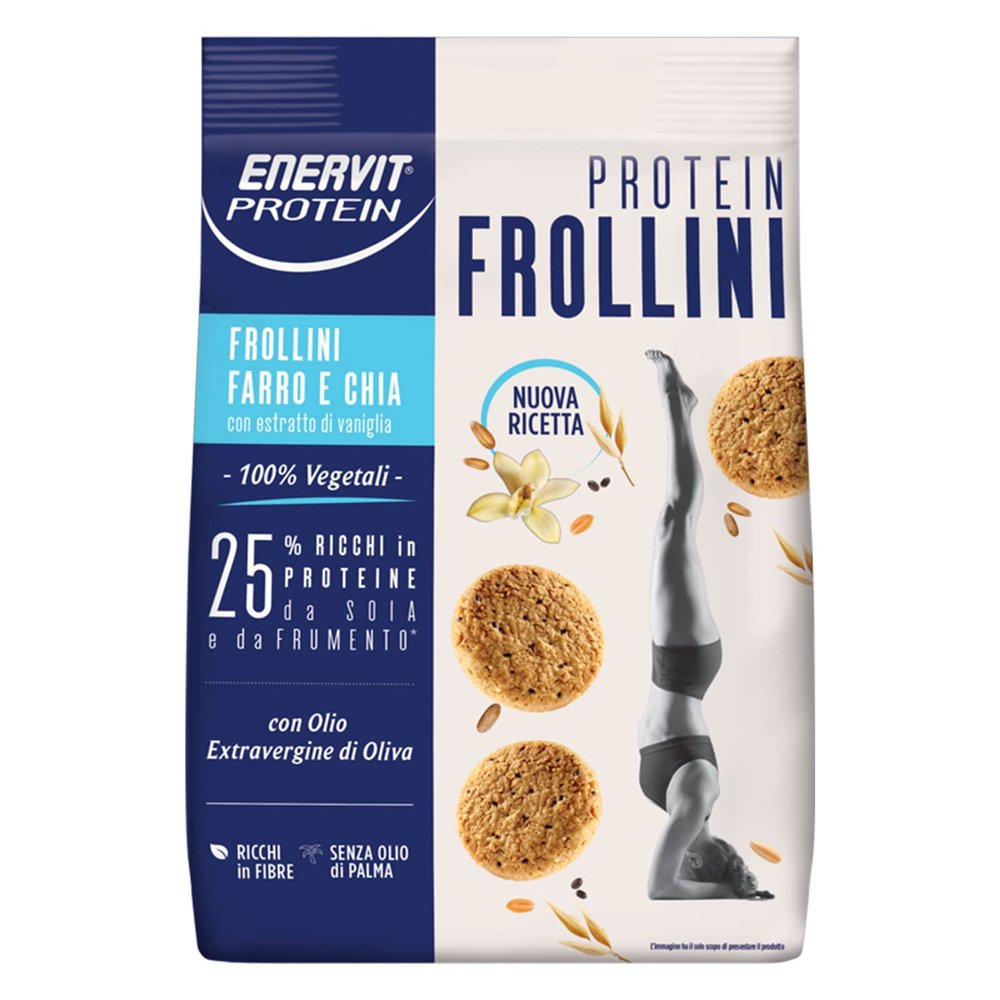 Enervit Fabulous Frollini Farro e Chia Ricchi di Fibre e Proteine, 200g