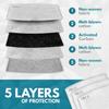 Face Mask with Filter x4 GENERISE Reusable Face Mask with Filter - Breathable, Washable & Adjustable Face Mask - PLUS x20 PM2.5 Filters- Unisex (Black) view 3