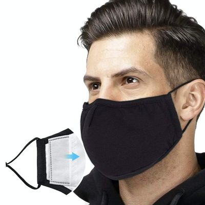 Face Mask with Filter x1 GENERISE Reusable Face Mask with Filter - Breathable, Washable & Adjustable Face Mask - Unisex (Black)