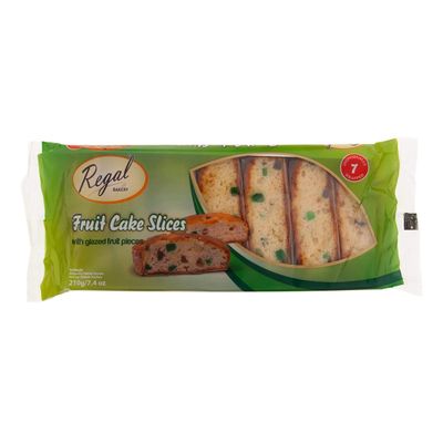 Regal Bakery Fruit Sliced Cake Soft Sponge Cake Slice - Golden Delight Slice |Sponge Fruit Cake - Baked to Perfection | Sweet Treat for Family