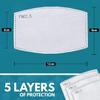 Face Mask Filter x20 GENERISE Filters for Face Masks UK Stock - Replaceable Carbon Activated Face Mask Filters view 2