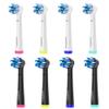 8pcs Cross Clean Brush Heads Compatible with Oral B Electric Toothbrush, Black. view 1