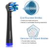 8pcs Cross Clean Brush Heads Compatible with Oral B Electric Toothbrush, Black. view 3