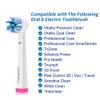 8pcs Cross Clean Brush Heads Compatible with Oral B Electric Toothbrush, Black. view 4